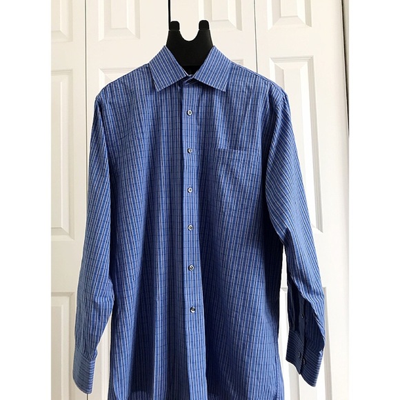 MICHAEL KORS Men's Blue Dress Shirt Sz L 16 1/2” - Picture 1 of 8